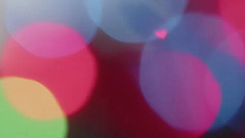 Beautiful electric light bokeh circles 4K video Stock Footage 195052199