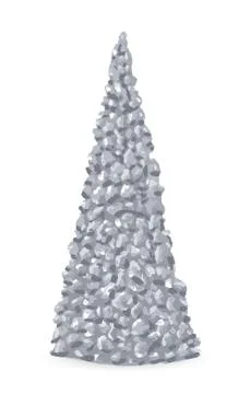 Beautiful elegant Christmas tree. Vector illustration on a white background. Stock Illustration