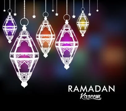 Beautiful Elegant Ramadan Kareem Lantern Stock Illustration