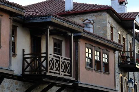 Beautiful elements of architecture and views of Arnaia Foto stock