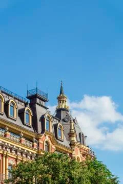 Beautiful elements of decoration of the building. 스톡 사진