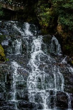 Beautiful Elephant Falls, the Three steps water falls, in Shillong, Meghalaya Foto stock