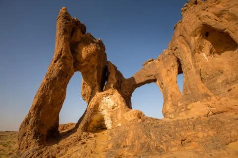 Beautiful elephant shaped rock arch in Sahara rock formation  Elephant Rock,  Stock Photos