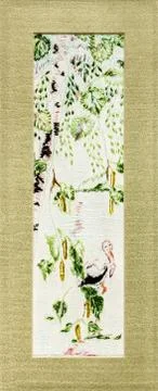 Beautiful embroidered pattern, handmade Stock Photos