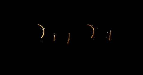 Beautiful emerrging golden text 2021 on transparent background Stock Footage 120095201