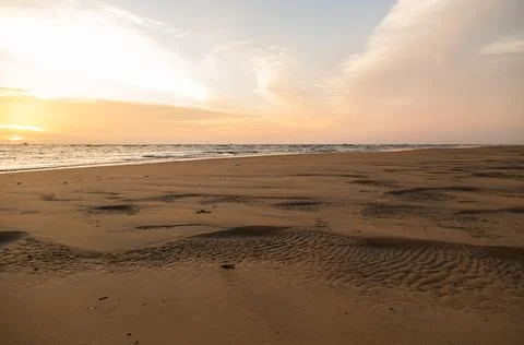 Beautiful empty beach in Goa Stock Photos