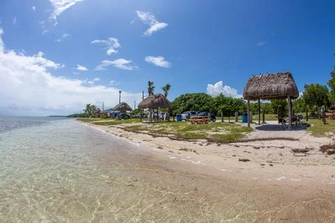 Beautiful empty beach in the Keys Stock Photos