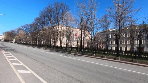 Beautiful empty without crowded streets Stock Footage 129603172