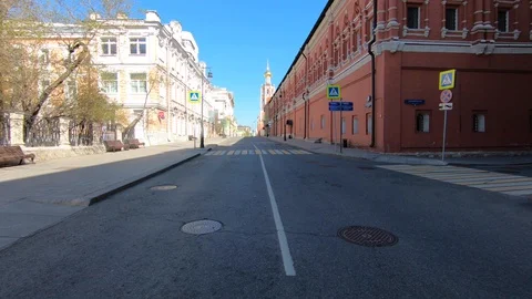 Beautiful empty without crowded streets Stock Footage 129603293