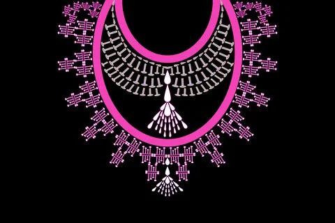 Beautiful ethnic lace line pattern from geometric shape,fashion art design Stock Illustration