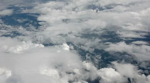 Beautiful evening aerial view of the cloudscape Stock Footage