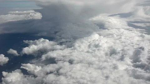 Beautiful evening aerial view of the cloudscape Stock Footage