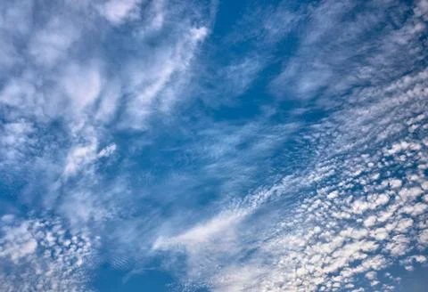 Beautiful evening cloudy sky, cloudy landscape Stock Photos