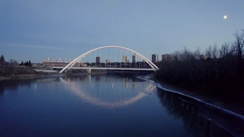 Beautiful Evening in Edmonton Stock Footage 256735948