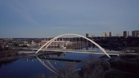 Beautiful Evening in Edmonton Stock Footage 256735972