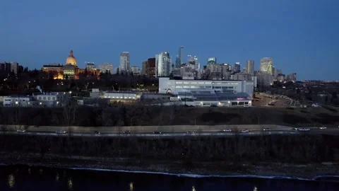 Beautiful Evening in Edmonton Stock Footage 256736108