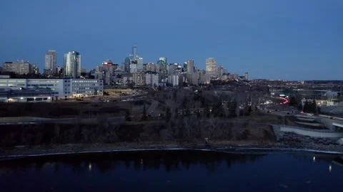 Beautiful Evening in Edmonton Stock Footage 256736109