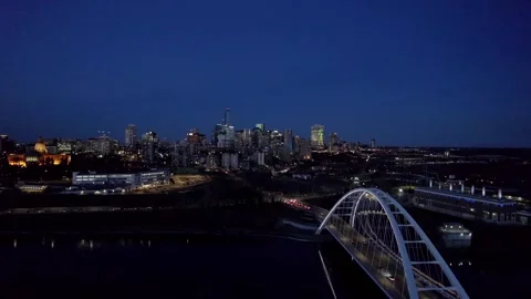 Beautiful Evening in Edmonton Stock Footage 256736315