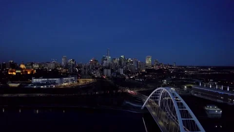 Beautiful Evening in Edmonton Stock Footage 256736316