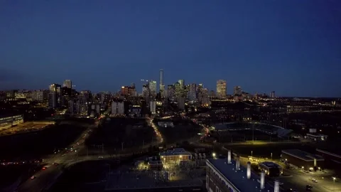 Beautiful Evening in Edmonton Stock Footage 256736317