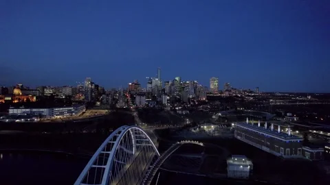 Beautiful Evening in Edmonton Stock Footage 256736327