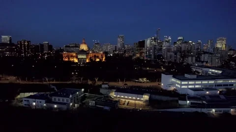 Beautiful Evening in Edmonton Stock Footage 256736617