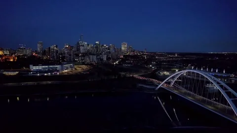 Beautiful Evening in Edmonton Stock Footage 256736655