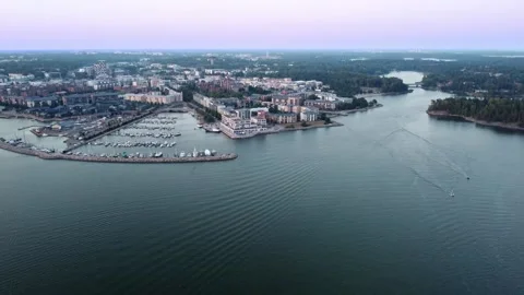 Beautiful evening in Helsinki Stock Footage 204866090