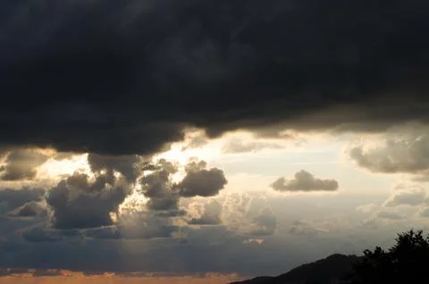 Beautiful evening sky with clouds background, Sky clouds,Sky with clouds weat Stock Photos
