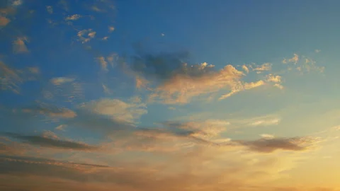 A Beautiful Evening Sky Displaying an Array of Colorful, Dramatic, and Breathtak Stock Footage 318748894