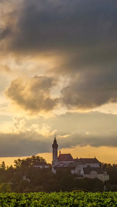 Beautiful evening sky with dramatic cloud atmosphere Stock Footage 284838519