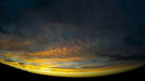 Beautiful evening sky with floating clouds in the sky. Stock Footage 73332025