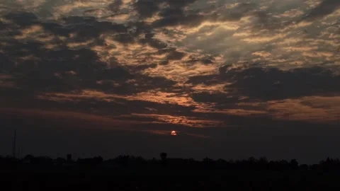 Beautiful Evening Sky Stock Footage 255084260