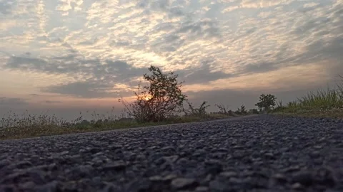 Beautiful Evening Sky Stock Footage 255084276