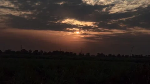 Beautiful Evening Sky Stock Footage 255084411