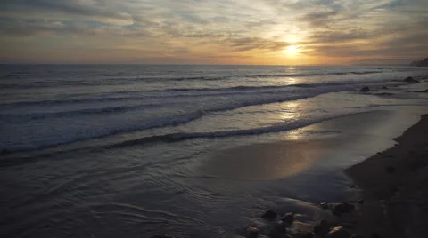 Beautiful evening sky at Mesa Beach Stock Footage 62433026