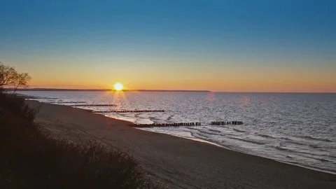 Beautiful Evening Sunset Stock Footage 72107004