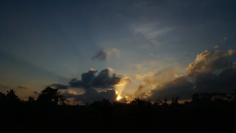 Beautiful evening sunset Stock Footage 105986431