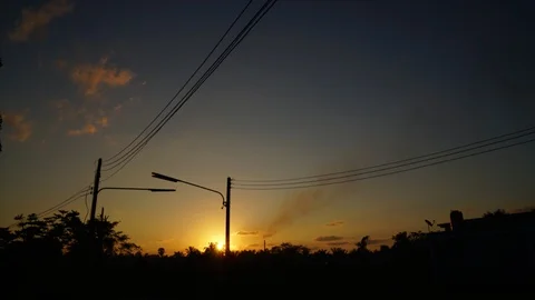 Beautiful evening sunset Stock Footage 105986451