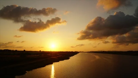 Beautiful evening sunset Stock Footage 105986484