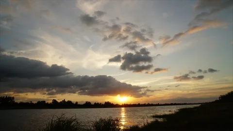 Beautiful evening sunset Stock Footage 105986544