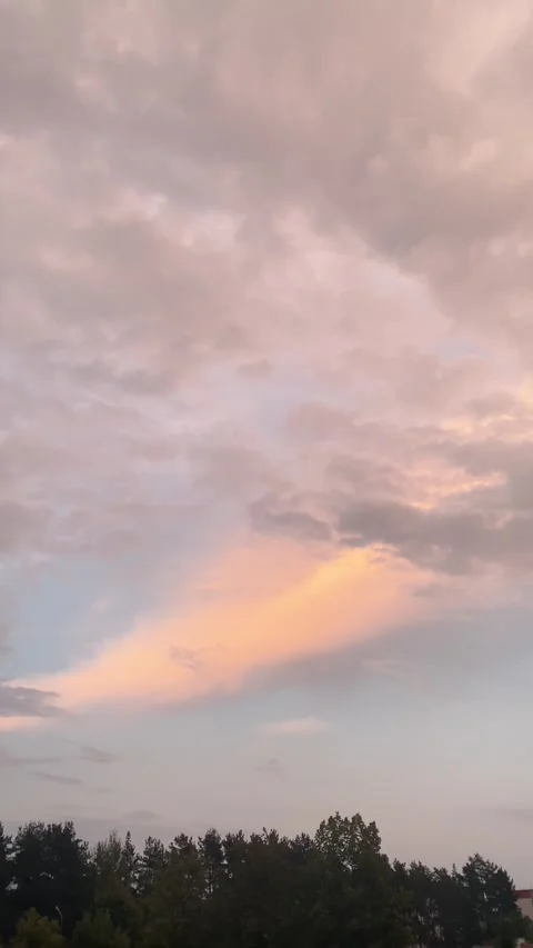 Beautiful evening sunset in summer. Vertical video Stock Footage 283376638