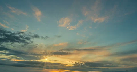 Beautiful Evening Sunset Time Lapse, video loop Stock Footage 109080905
