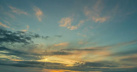 Beautiful Evening Sunset Time Lapse Stock Footage 110988107