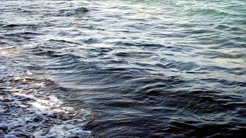 Beautiful evening waves on the beach Stock Footage 118922641