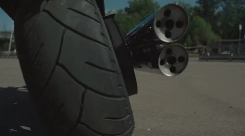 Beautiful expensive motorcycle Stock Footage 63459692