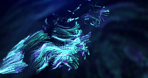 Beautiful explosion particles fluid, abstract background Stock Footage 244906435