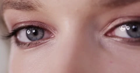 Beautiful Eyes of the Model Close Up. Stock Footage 164490166