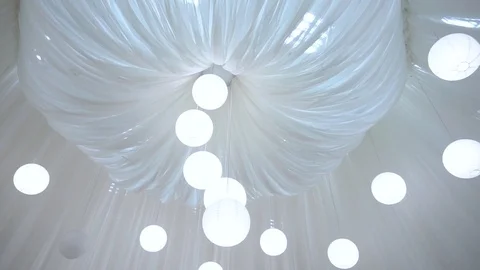 Beautiful fabric ceiling Vidéo 106576384