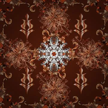 Beautiful fabric pattern. Colour Spring Theme seamless pattern Background. Flat Stock Illustration